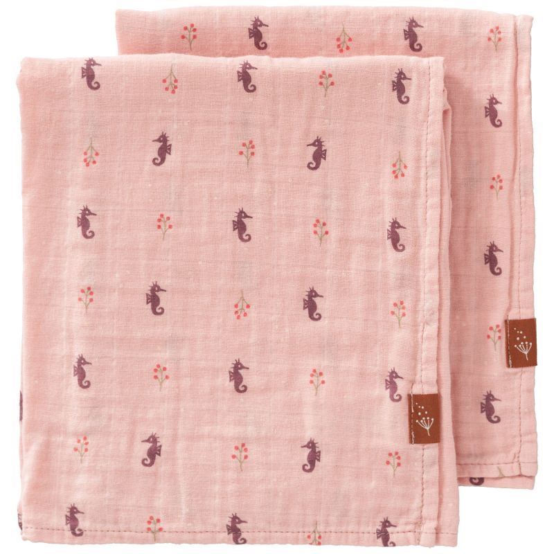 Lot de 2 langes Seahorse (70 x 60 cm) Fresk Produit 1