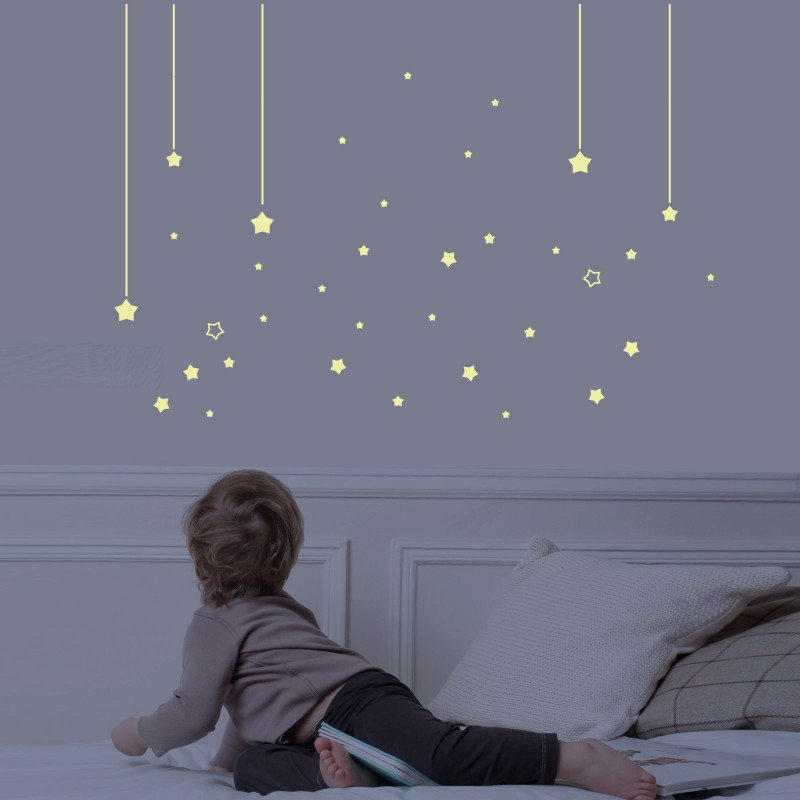 Sticker Mur d'étoiles phosphorescentes AFKliving