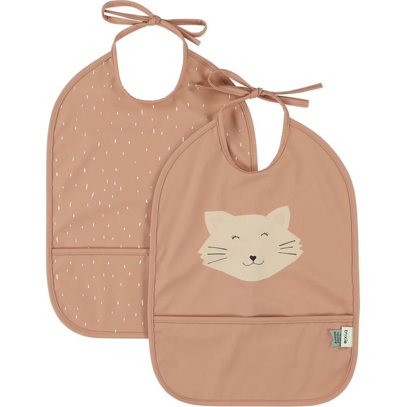 Lot de 2 bavoirs imperméable Mrs. Cat Trixie