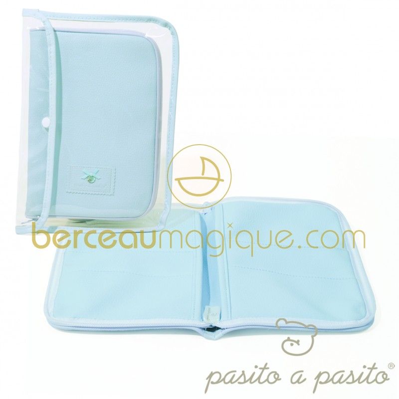 Protège carnet de santé Peau bleu Pasito a pasito