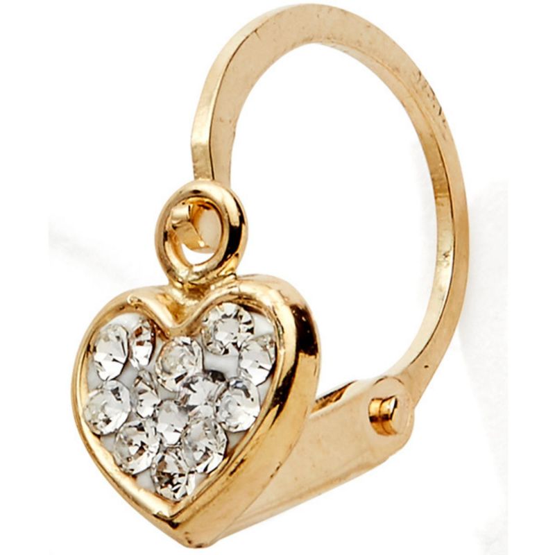 Boucle d'oreille dormeuse Coeur (or jaune 750°) Baby bijoux Produit 1