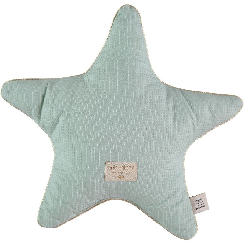 Coussin étoile Aristote Nid d'abeille Aqua (40 cm) Nobodinoz