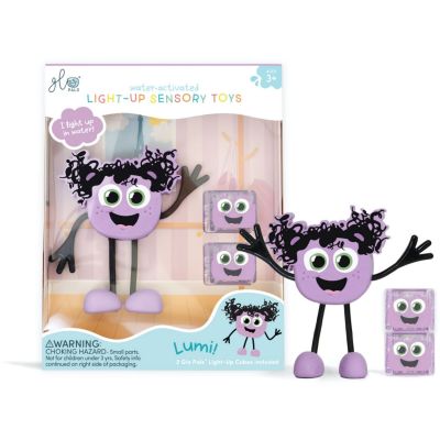 Personnage Lila violet et 2 cubes lumineux  par Glo Pals