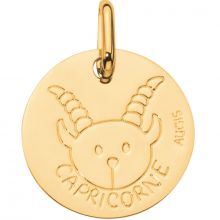 Médaille Zodiaque capricorne 14 mm (or jaune 750°)   par Maison Augis