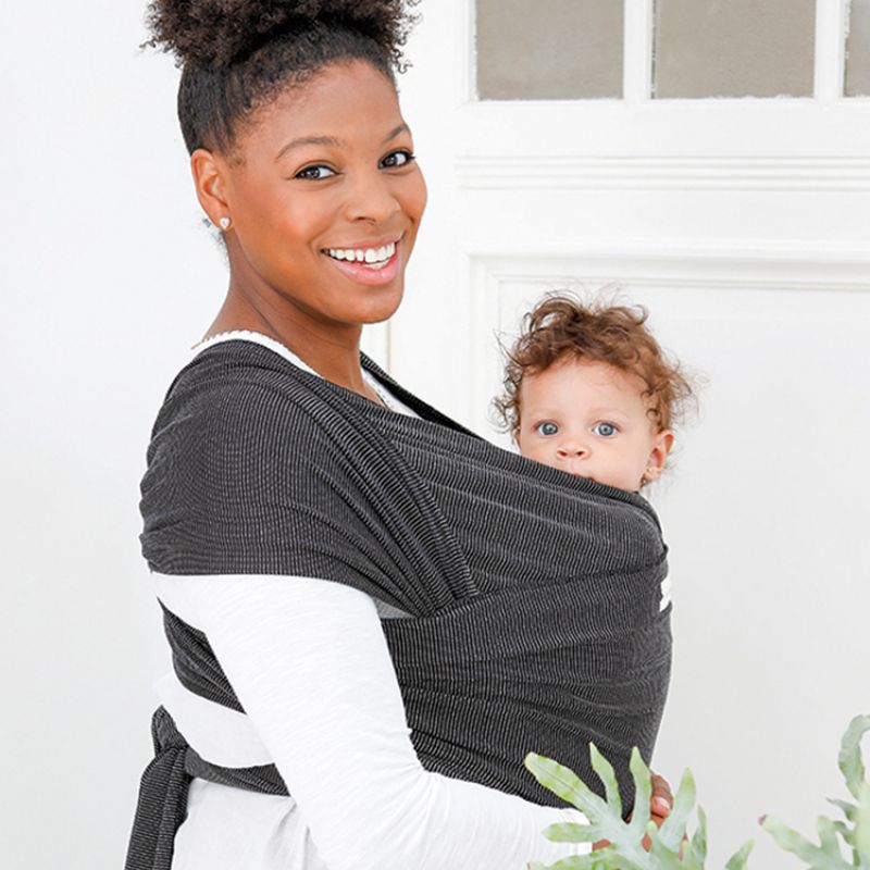 Echarpe de portage Tricot Slen noire Babylonia carriers