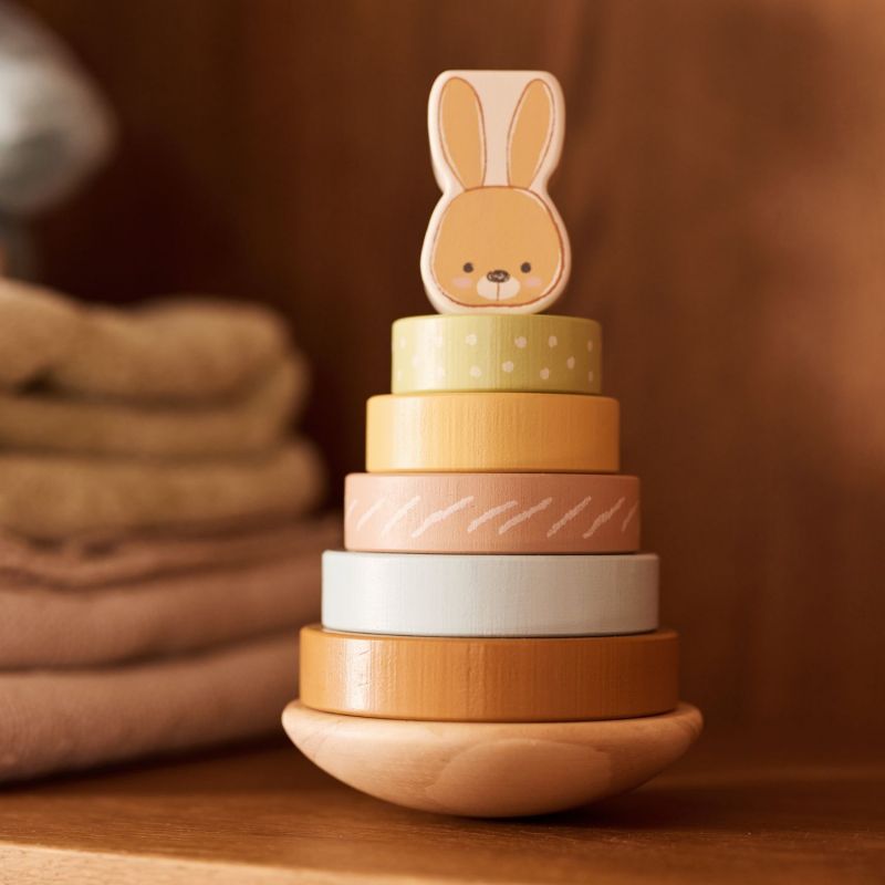 Tour à empiler en bois Bunny Luz Jollein Ambiance 5