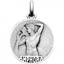 Médaille signe Verseau (argent 925°)  par Becker
