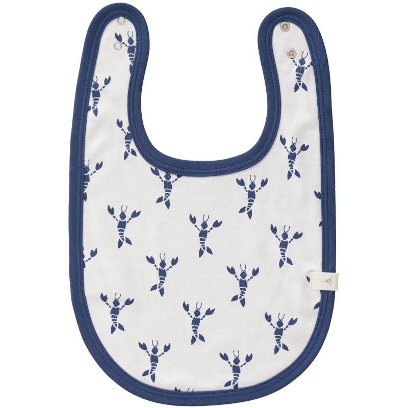 Bavoir à pression homard bleu indigo Fresk