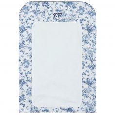 Housse de matelas à langer Toile de Jouy bleu - Tartine et Chocolat
