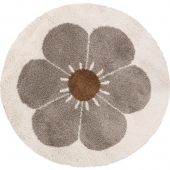 Tapis rond Bohemian daisy taupe