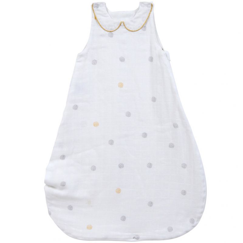 Gigoteuse été en coton Pompom Col Claudine TOG 0,5 (70 cm) Little Crevette