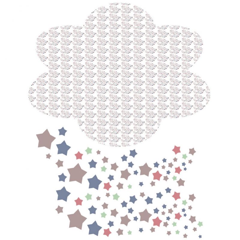 Sticker Nuage d'étoiles garçon AFKliving