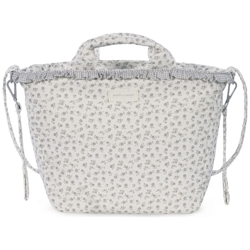 Sac à langer Little Bloom Fleurs Gris Pasito a pasito Produit 3