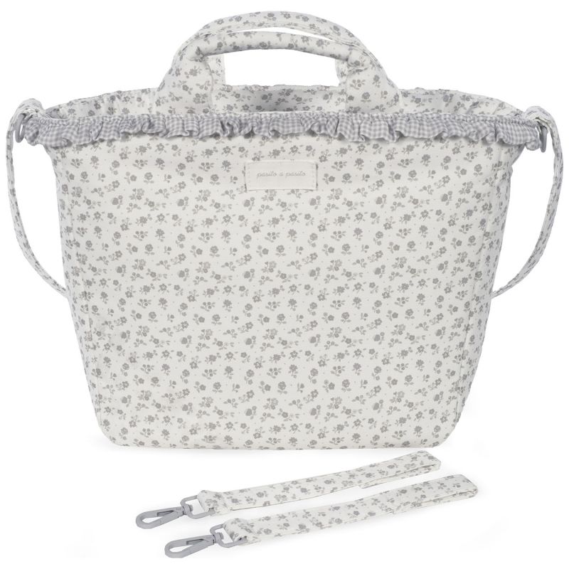 Sac à langer Little Bloom Fleurs Gris Pasito a pasito Produit 6