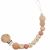 Variation Sable, rose du produit Attache sucette en bois sable et vieux rose (personnalisable) de la marque Tata Lucette