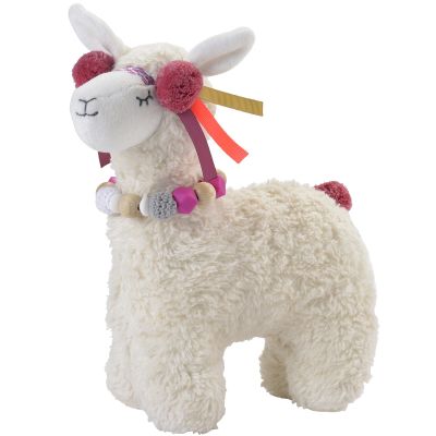 peluche lama rose