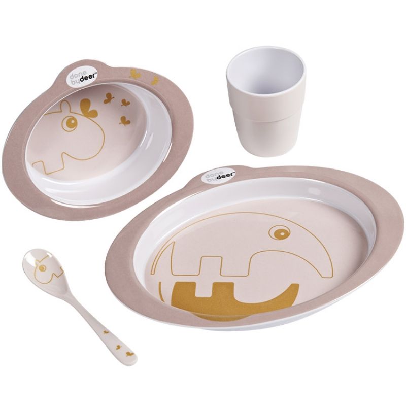 Coffret repas Contour rose (4 pièces) Done by Deer