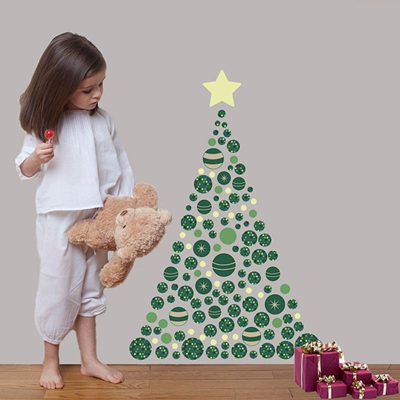 Sticker sapin de Noël vert  AFKliving