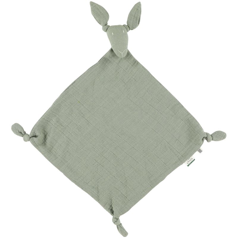 Doudou plat en mousseline kangourou Bliss Olive Trixie