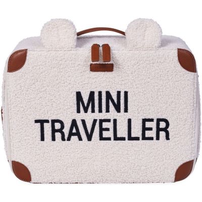 Petite valise Mini traveller Teddy écru  par Childhome