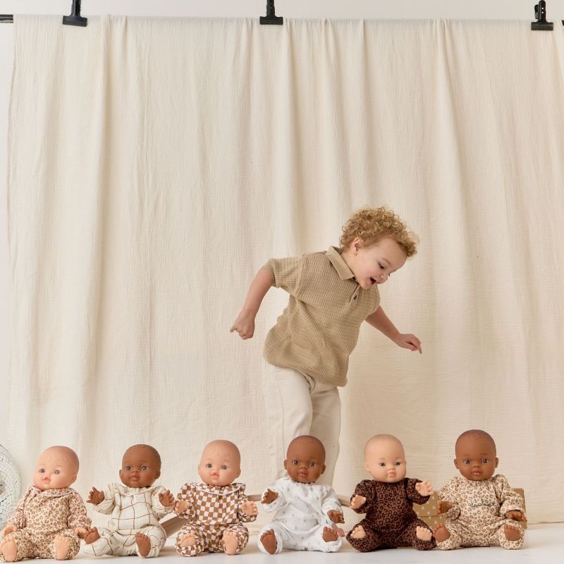 Tenue pour poupée Petits Carreaux (avec col) Atelier Wagram Produit 6