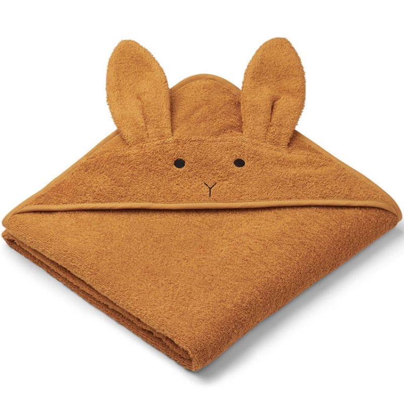 Cape de bain Augusta lapin mustard (100 x 100 cm) Liewood