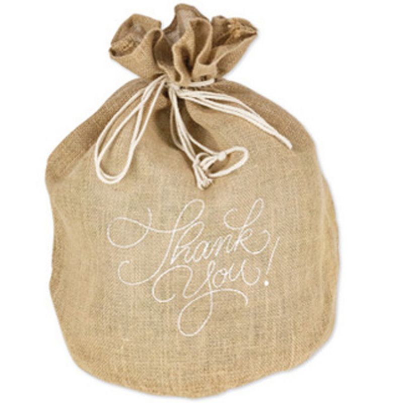 Sac à cadeaux hotte de Noël en jute Thank you Arty Fêtes Factory
