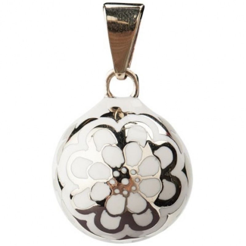 Bola blanc fleur argentée Bola