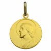 Médaille ronde Christ 16 mm (or jaune 750°) - Premiers Bijoux