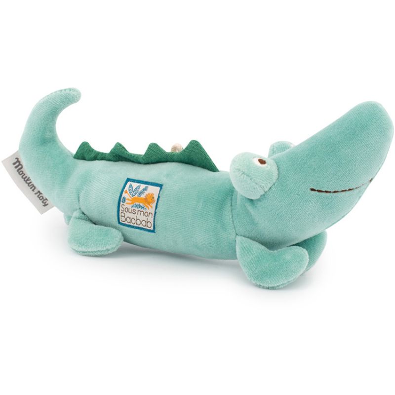 Hochet peluche crocodile Sous mon baobab (22 cm) Moulin Roty