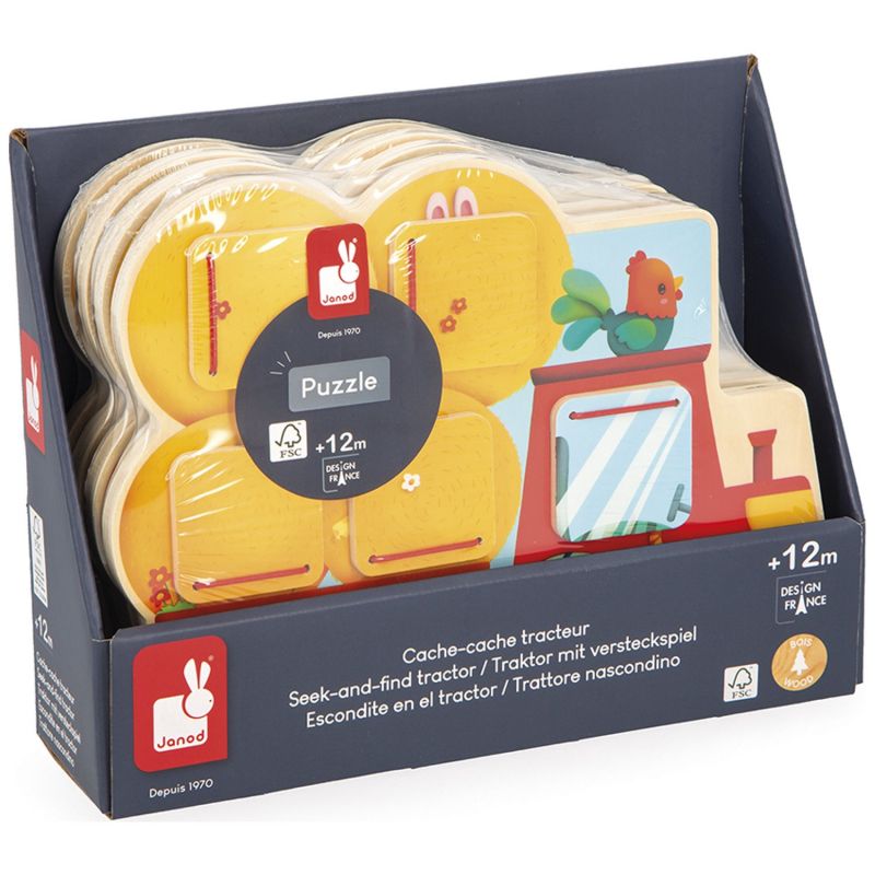 Jouet Cache-cache Tracteur Ferme Janod Packaging 8