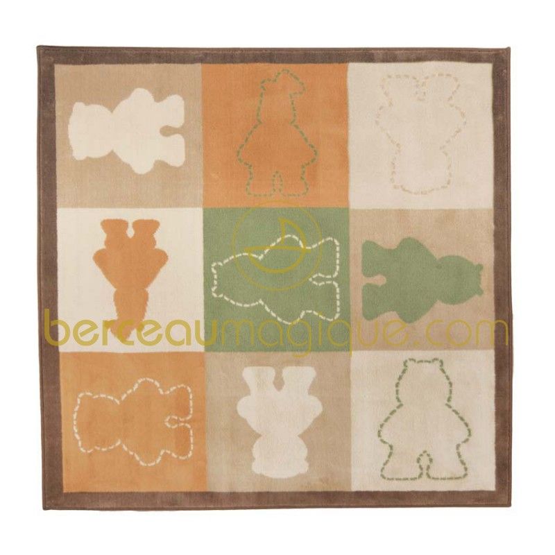 Tapis en coton Baboum Zamba & Hippoum (110 x 110 cm) Noukie's