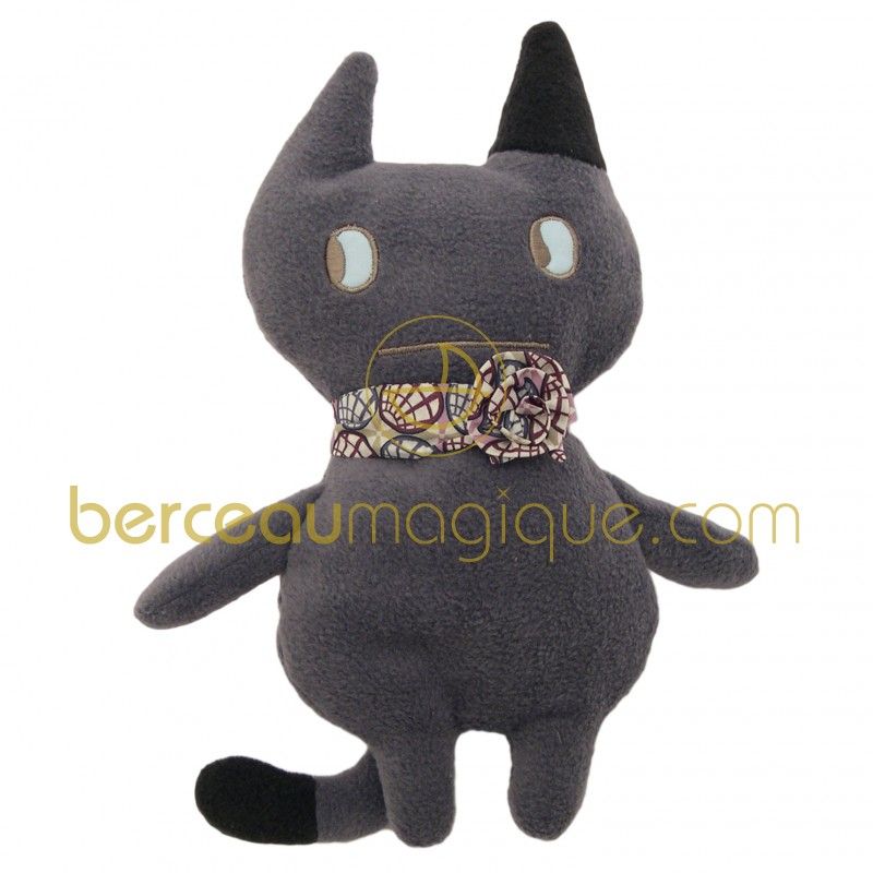 Peluche Chat avec noeud en liberty (24 cm) Trousselier