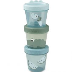 Lot de 3 pots de conservation Croco vert (150 ml) - Done by Deer
