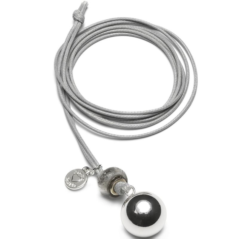 Bola sur cordon glitter gris Basic (plaqué argent)  Proud MaMa