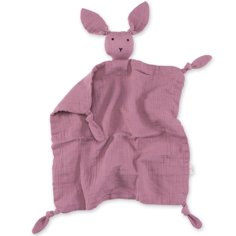 Doudou plat attache sucette Bunny fuchsia (40 cm) Bemini