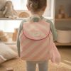 Sac à dos maternelle à rayures Roses Pop Sauthon Ambiance 2