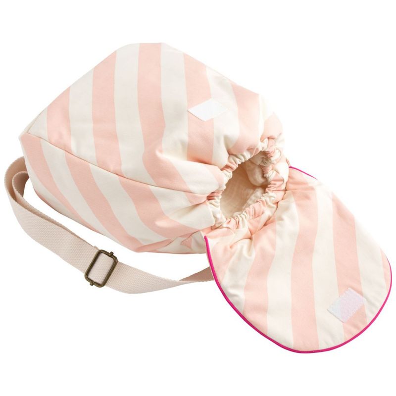 Sac à dos maternelle à rayures Roses Pop Sauthon Produit ouvert 4