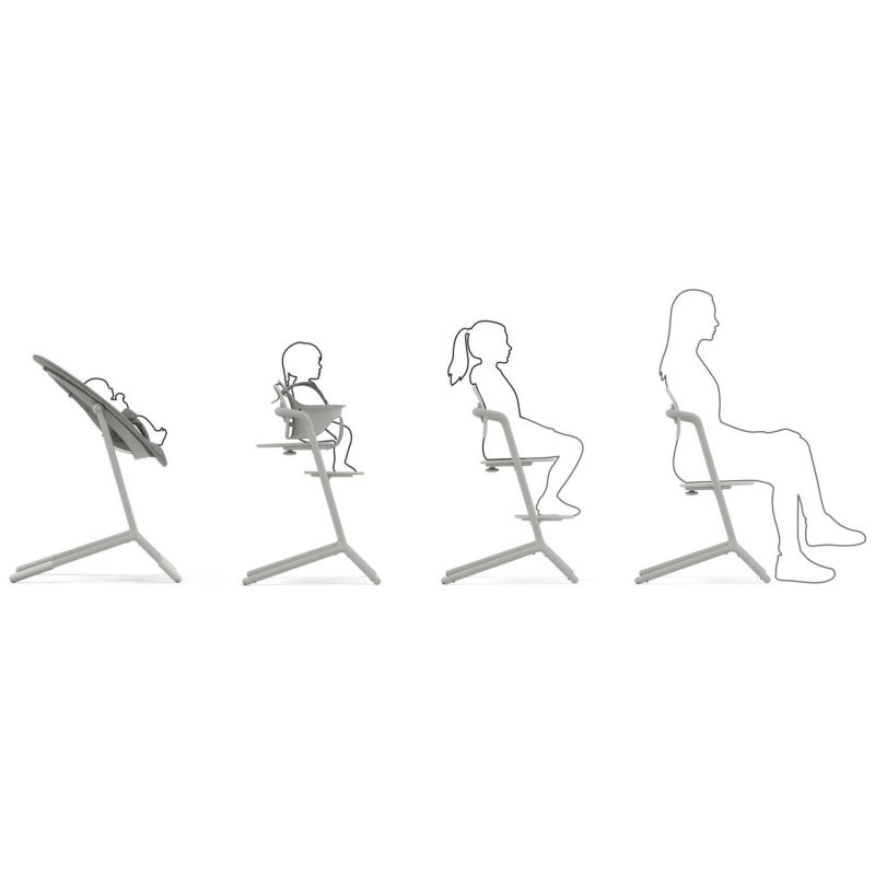 Chaise haute évolutive 4 in 1 Lemo 2 Suede Grey Cybex Produit 6