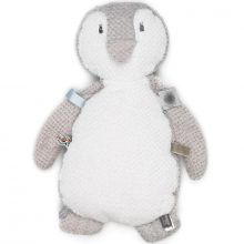 Doudou étiquettes Pingouin (35cm)  par Snoozebaby