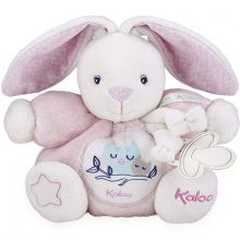 Doudou attache sucette Imagine Patapouf Lapinou rose (19 cm)  par Kaloo