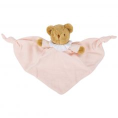 Doudou plat avec Hochet Ours Rose poudré - Trousselier