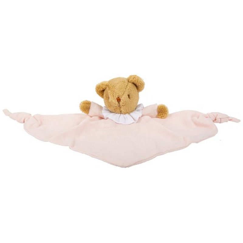 Doudou plat avec Hochet Ours Rose poudré Trousselier Produit 3