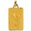 Médaille rectangulaire Saint Christophe 20 mm (or jaune 750°) - Premiers Bijoux