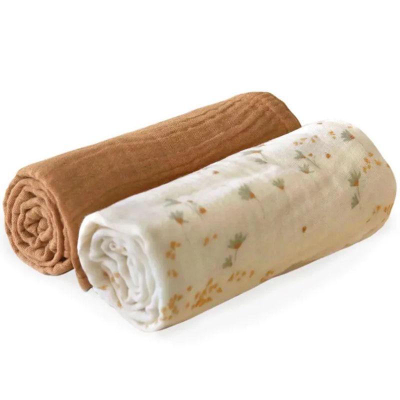 Lot de 2 langes Doli Pia-Camel (70 x 70 cm) Charlie Crane Produit 1