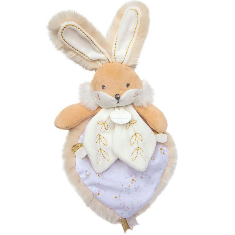 Coffret doudou plat blanc Lapin de sucre Doudou et Compagnie