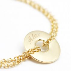 Bracelet Poème (plaqué or jaune)