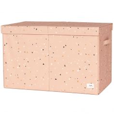 Coffre à jouets en tissu recyclé Terrazzo argile - 3 sprouts