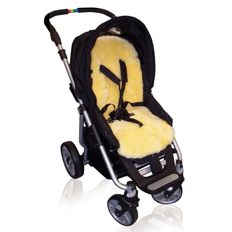 Assise en peau d'agneau pour poussette et siège auto Patchwork Nature - Reconditionné Kaiser Produit 5