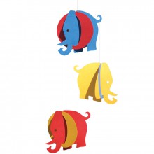Mobile en papier éléphants   par Livingly